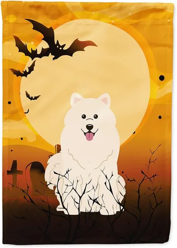 Miniatura 178 de Caroline's Treasures BB4307GF - Bandera de Halloween Airedale para jardín, bandera decorativa para patio exterior, obras de arte de patio, macizos