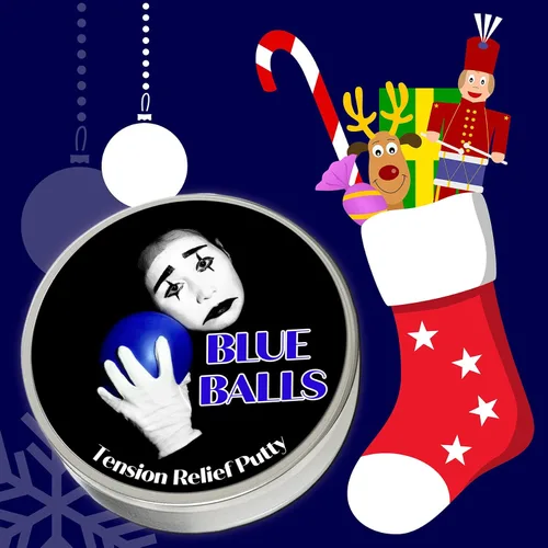 Miniatura 5 de Blue Balls - Masilla para aliviar la tensión, divertida masilla de estrés para hombres, juguete para ansiedad, azul, lata de metal