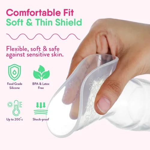 Miniatura 3 de NatureBond extractor de leche materna manual, protector de la leche materna, todo-en-1, tapa de succión de silicona, funda para transporte, sellado