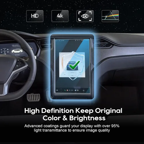 Miniatura 7 de LFOTPP Protector de pantalla para Model X 2016-2020 Tesla Model X / 2013-2020 Model S de 17 pulgadas, vidrio templado de 17 pulgadas, dureza 9H