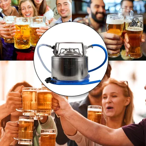Miniatura 4 de La línea de gas de cerveza incluye línea de cerveza 3/16 de 10 pies de longitud, línea de gas azul 5/16 de 10 pies de longitud, con 8 abrazaderas