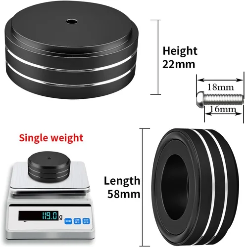 Miniatura 2 de Viborg Altavoces de alta fidelidad, almohadillas de aislamiento para pies de 2.283 x 0.866 in, 4 amortiguadores de audio de aluminio, aislador