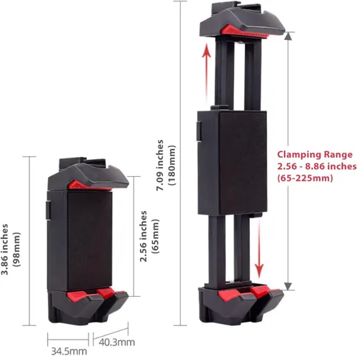 Miniatura 4 de Kado Trípode de soporte de monitor portátil de metal, 3.937x3.937 in 2.953x2.953 in, placa de soporte adaptadora de montaje en pared/brazo, cabeza