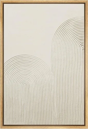 Miniatura 32 de SIGNWIN Lienzo enmarcado para pared, nubes blancas sobre el mar azul marino, pintura al óleo del océano costero, primer plano abstracto, moderno