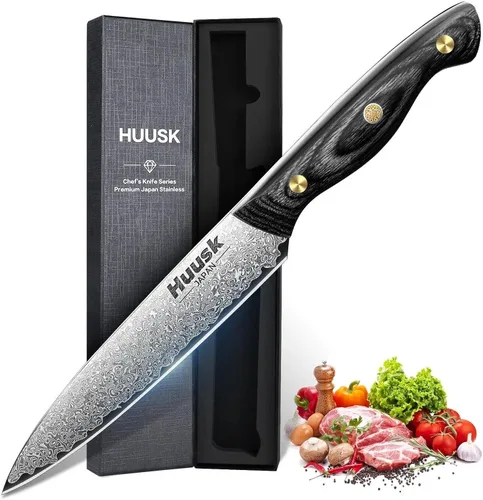 Miniatura 8 de Huusk Cuchillo Vikingo con Vaina Cuchillos para Deshuesar para Cortar Carne, Cuchillos Cavernícola Ultimo Forjados a Mano de Espiga Completa