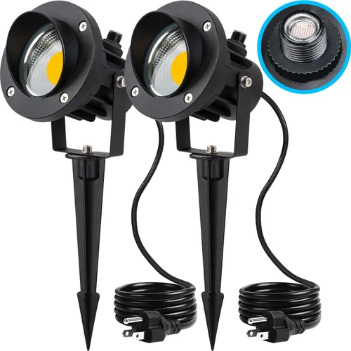SUNVIE Foco LED para exteriores con sensor de luz fotocélula del anochecer al amanecer, luces de paisaje de 20 W, 120 V CA, 3000 K, blanco cálido,