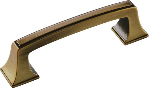 Amerock | Mango de gabinete | Bronce dorado | 3 pulgadas (76 mm) de centro a centro | Mulholland | paquete de 1 unidad | Jaladera de cajón | Asa de