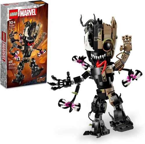 LEGO Marvel Groot Venenizado 76249 Juguete Transformable de Marvel para Jugar y Mostrar, Figura de Acción de Marvel Construible para Fans de la