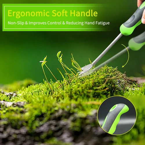 Miniatura 6 de Herramienta de desmalezadora manual de jardín con mango ergonómico, herramientas de deshierbe de acero inoxidable, herramienta de eliminación