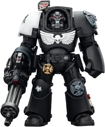 Miniatura 10 de JOYTOY Warhammer 40,000 1/18 Figura de acción Salamanders Terminator 1 con espada de poder y bolter de tormenta, modelo de colección de regalos