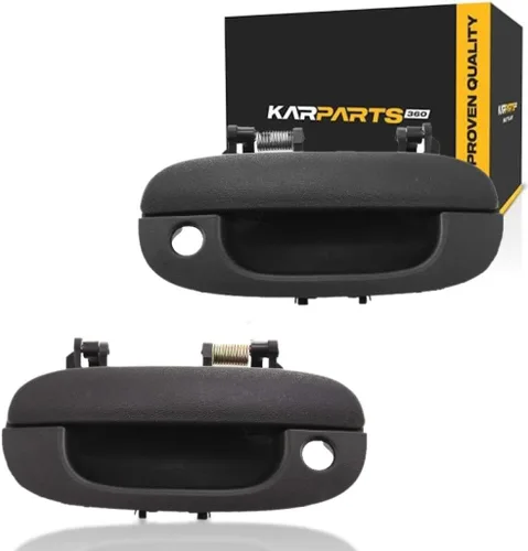 Miniatura 9 de Manija de puerta exterior para Dodge Ram 2500 1994-2002 lado del conductor frontal, negro texturizado Con orificio para llave Recorte: Base