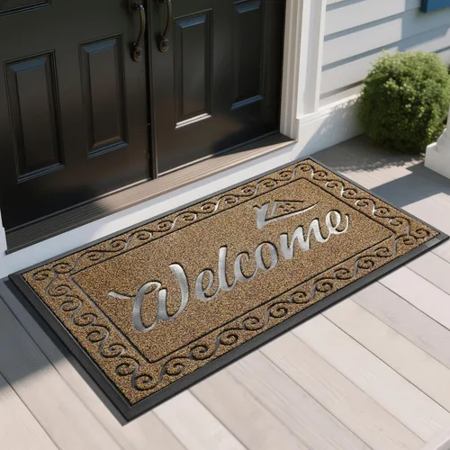 Miniatura 11 de Yimobra Tapete de Bienvenida, Tapetes de Puerta Resistentes y Duraderos para Entrada del Hogar Exterior Interior, Tapete Delantero para Patio