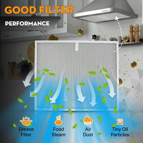 Miniatura 5 de Paquete de 2 filtros de grasa BPS1FA30 actualizados de 30,5 cm x 35,6 cm compatibles con campanas extractoras Broan Allure, reemplazan los filtros