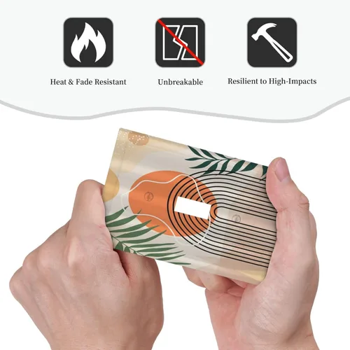 Miniatura 6 de Cubiertas Decorativas para Placas de Interruptor Abstracto Moderno de Mediados de Siglo Arco Boho Sol Dorado Hoja 1 Gang Placa de Pared Cubierta