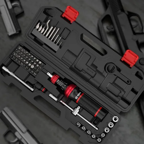 Miniatura 7 de VANPO Juego de destornilladores dinamométricos, 10–60 in-lb, kit de destornillador de llave dinamométrica de 64 piezas con impulsor de 1/4