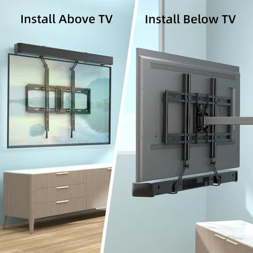 Miniatura 6 de HCMOUNTING Soporte para barra de sonido, montaje de barra de sonido debajo de la TV o encima de la TV se adapta a la mayoría de las barras de sonido