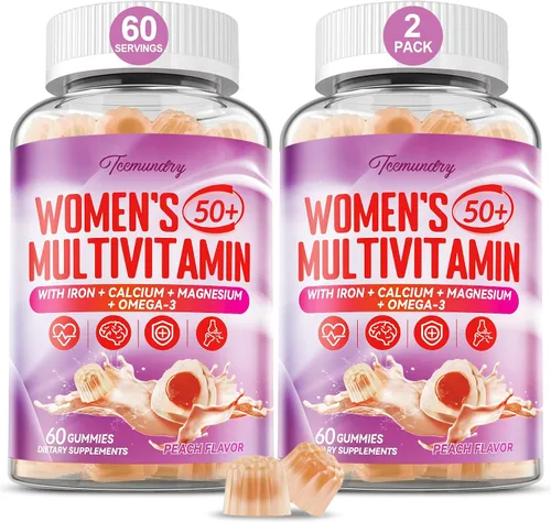Miniatura 8 de Gomitas multivitamínicas para mujeres 50 Plus – con Omega 3, coenzima Q10, hierro, calcio, zinc, vitamina A, C, D3, E, K2, complejo B, folato