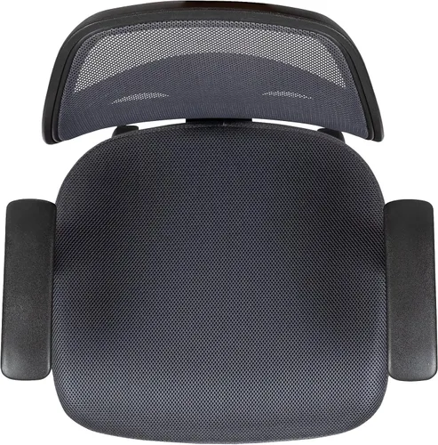 Miniatura 7 de Flash Furniture Flash Fundamentals Silla de oficina ergonómica giratoria de malla gris con brazos