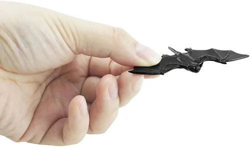 Miniatura 4 de Murciélagos 3D negros pequeños para decoración de Halloween, murciélagos artificiales de plástico para manualidades, broma espeluznante y aterradora