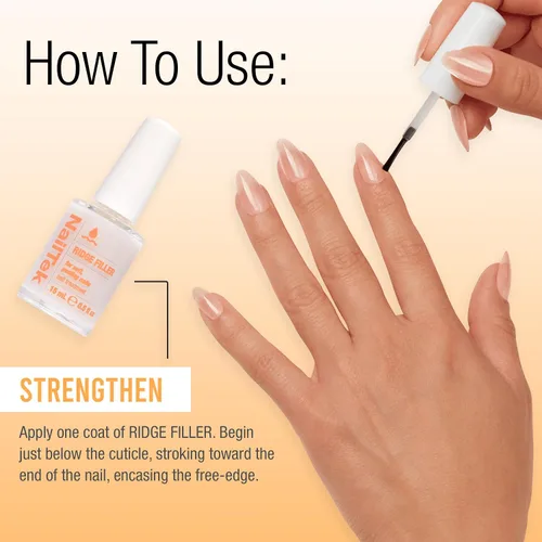 Miniatura 6 de Nail Tek Ridge Filler Formula 2 – Clear Ridge Filler para uñas, capa base, esmalte fortalecedor de uñas para uñas suaves y peladas, 0.5 onzas