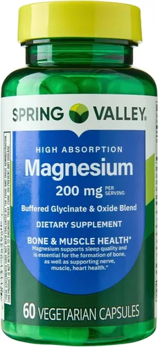 KP+ Magnesio 200 mg | Apoyo para dormir | Salud ósea y muscular | 60 cápsulas vegetarianas | Paquete de 1