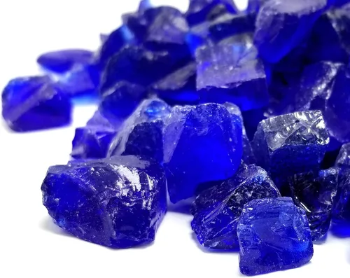 Miniatura 14 de (5 libras de mezcla de cobalto y azul de primera calidad, para interiores y exteriores, vidrio de fuego triturado para interiores y exteriores