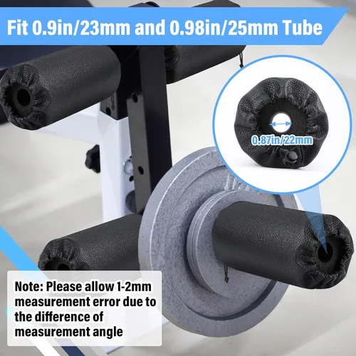 Miniatura 2 de Hollowfly 4 almohadillas de espuma para pies de repuesto para banco de pesas, mesa de inversión y equipos de ejercicio de gimnasio