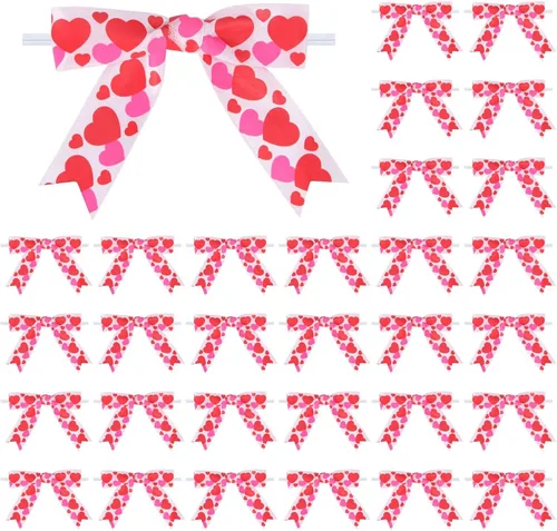 Miniatura 18 de Meseey 30 lazos de cinta impresos de béisbol de 3 pulgadas, lazos pequeños para envolver regalos, baby shower, boda, recuerdos de fiesta, paletas
