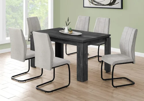 Miniatura 5 de Dining Table, 60" Rectangular, Kitchen, Dining Room, Black Laminate, Contemporary, Modern