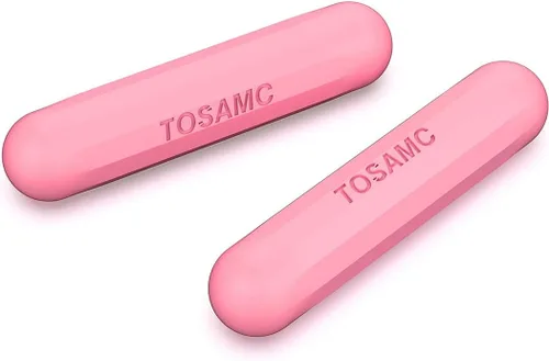 Miniatura 8 de Barras de pesas de mano para mujer, juego de 2 o 1 anillo de pesas rusas de 3 libras para caminar, entrenamiento, pilates, entrenamiento de fuerza