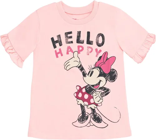 Miniatura 4 de Disney Minnie Mouse - Conjunto de camiseta y leggings florales de péplum para bebés y niños grandes (12 meses - 14-16)