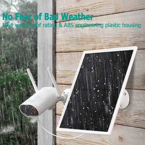 Miniatura 3 de Cargador de panel solar para cámaras de seguridad al aire libre, 10 W, CC 5 V, compatible con cámaras de batería recargable micro USB y tipo C