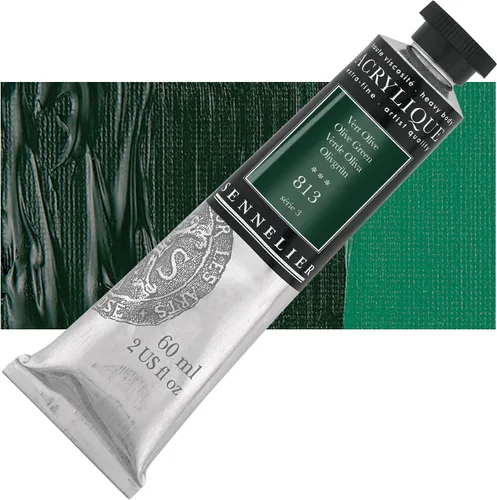 Miniatura 117 de Sennelier Acrílico para artistas extrafinos, 2.0 fl oz, luz verde cromo S3