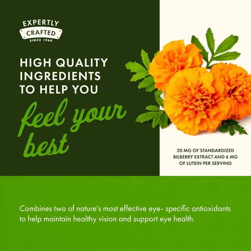 Miniatura 5 de Swanson Luteína estandarizada y arándano - Suplemento natural que promueve la vista y la salud ocular - Fórmula para ayudar a reducir la fatiga