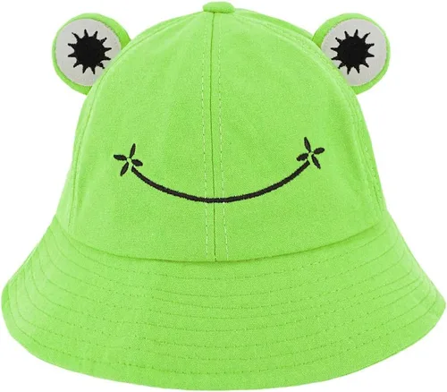 Miniatura 30 de Haoohu Gorra de algodón para adultos, diseño de rana, sombrero de sol para fiesta de disfraces