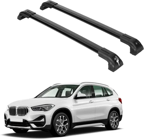 Miniatura 12 de ERKUL Barras transversales de techo para BMW X1 F48 2016-2022 Barras transversales de aluminio con cerradura antirrobo para el techo Compatible