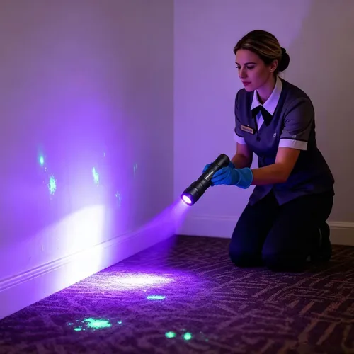 Miniatura 5 de Linterna de luz negra UV, luz negra ultravioleta LED de 395 nm para detección de manchas de orina de mascotas, detector de luz UV portátil