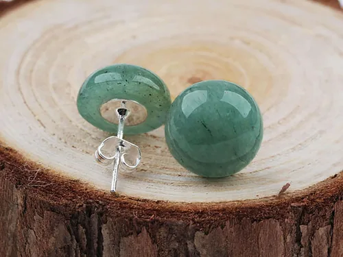 Miniatura 3 de Aretes de jade para mujer, hipoalergénicos, hechos a mano, joyería de jade verde real para mujeres y hombres, regalo para aniversario, graduación