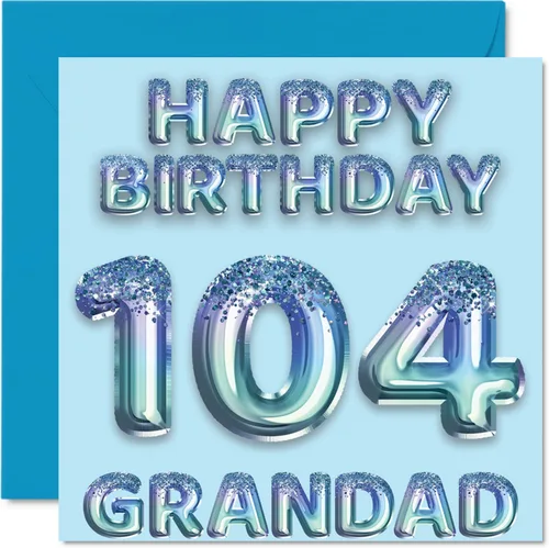 Miniatura 235 de Stuff4 Tarjeta de primer cumpleaños para niños, globo de fiesta con purpurina azul, tarjetas de feliz cumpleaños para niño de 1 año, nieto, hijo, 57