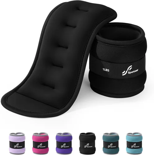Sportneer Pesas de tobillo para muñeca, par de pesas de 1/2/4/6/10 libras para hombres, mujeres, niños, entrenamiento de fuerza, juego de pesas de