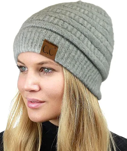 Miniatura 460 de C.C Trendy Warm Chunky Soft Stretch Cable Knit Beanie