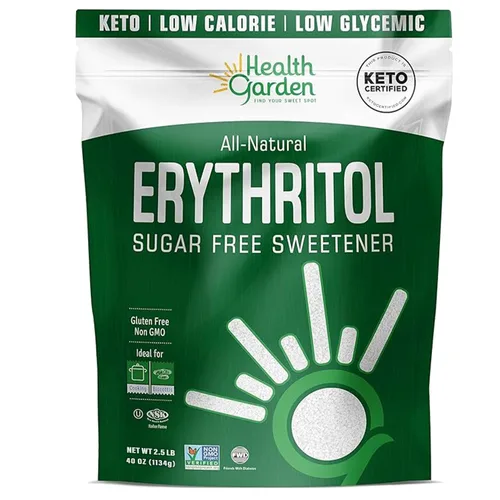 Miniatura 8 de Health Garden Edulcorante de eritritol, sin OMG, sin gluten, sustituto de azúcar, apto para dieta cetogénica, sabe a azúcar (4.75 libras)