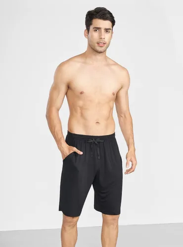 Miniatura 3 de DAVID ARCHY Pantalones cortos de pijama para hombre, de rayón de bambú, suaves, cómodos, con bolsillos, paquete de 2