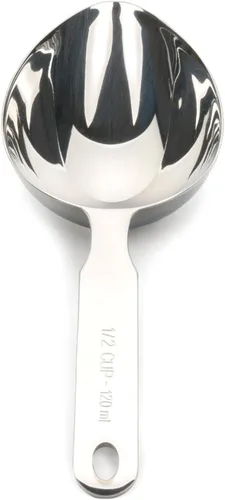 RSVP International Endurance - Cuchara medidora ovalada, 1/2 taza, acero inoxidable