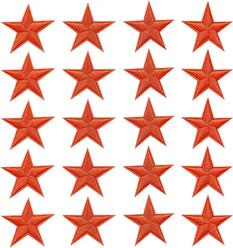 Miniatura 12 de 5 parches para planchar con estrellas negras, parches bordados para ropa, chaquetas, sombreros, mochilas, jeans (3.2 pulgadas)