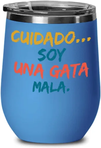 Regalo para primas | Taza de cafe para hermana | Perfecto regalo para graduados, profesionales y estudiantes | Vaso con afirmaciones positivas, Azul