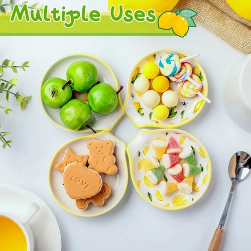 Miniatura 4 de WILLBOND 4 piezas de soporte de cuchara de cerámica para estufa, lindo soporte para cucharas de té de limón, decoración de cocina, casa de campo