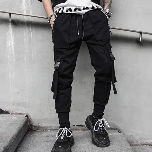 Miniatura 4 de XYXIONGMAO Pantalones deportivos para hombre Techwear Hip Hop Harem Pantalones Streetwear Tactical Track Pants