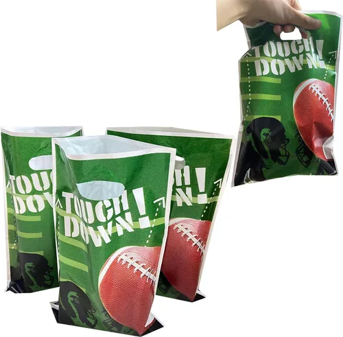 50 bolsas de dulces de fútbol, bolsas de regalos de fútbol para fiestas de fútbol, bolsas de regalo temáticas de fútbol para cumpleaños, fiestas de