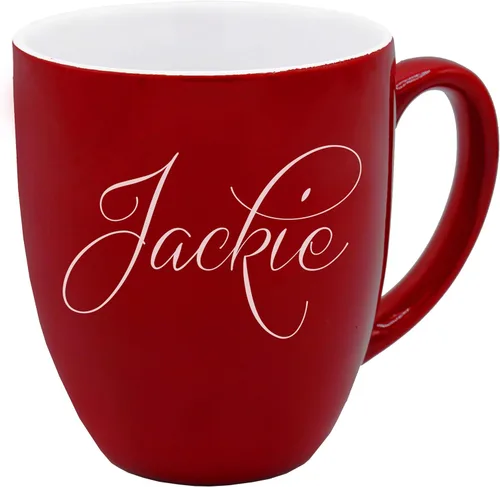 Miniatura 8 de The Wedding Party Store Taza de café con leche grabada personalizada, taza de café y té personalizada (azul)